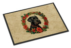 Giant Schnauzer Christmas Flowers Doormat