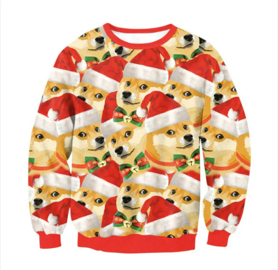 Christmas Print Crew Neck Sweatshirt | Streetwear | Faith Streetwear