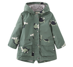 Children's Printed Parka Jacket with Hood (One Piece)