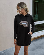 Autumn Hooded Sweater for Women - Mid-Length Design