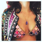 Colorful Sequin Bikini with Ties