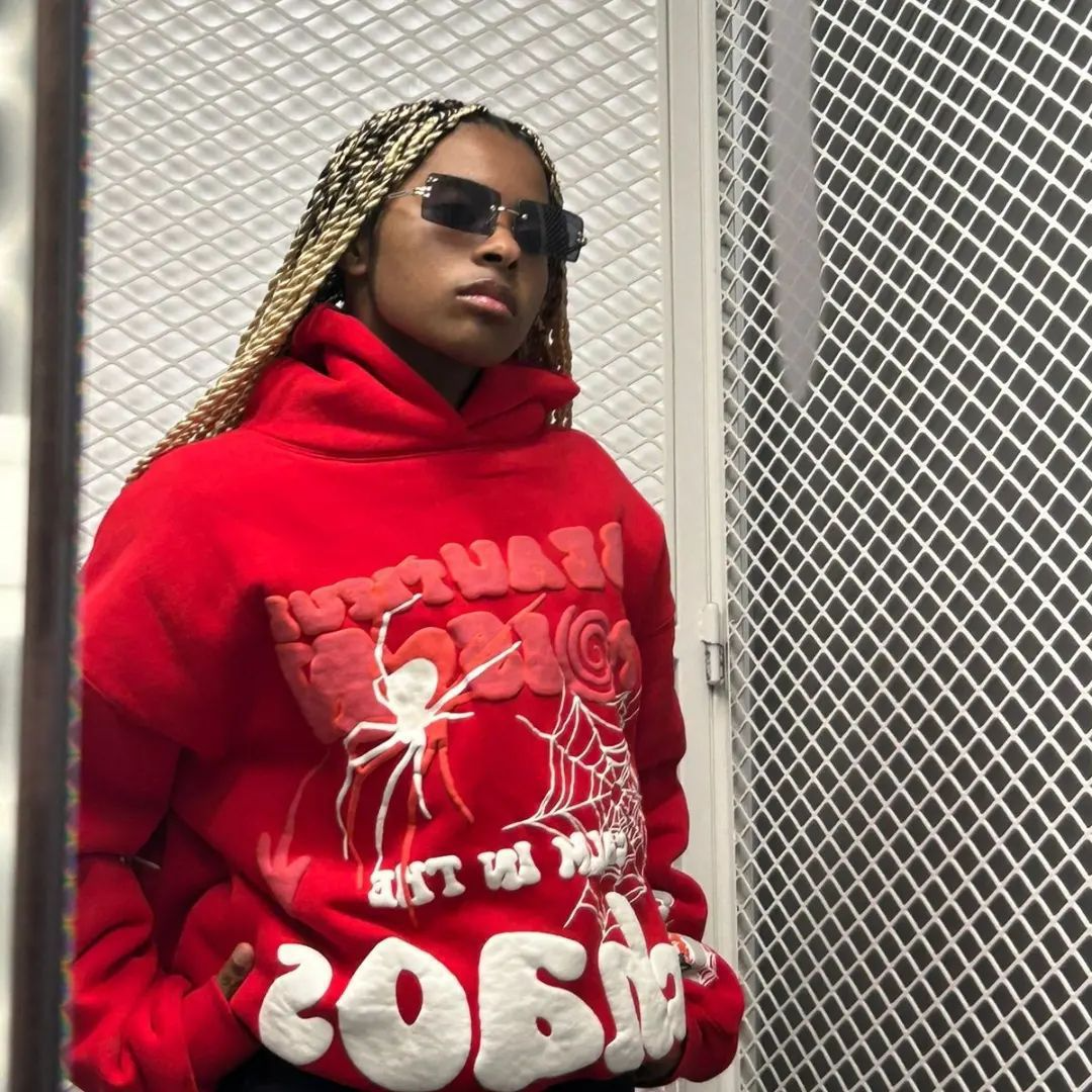 Letter Spider Hooded Pullover | Streetwear