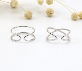 Simple X Cross Creative Ring