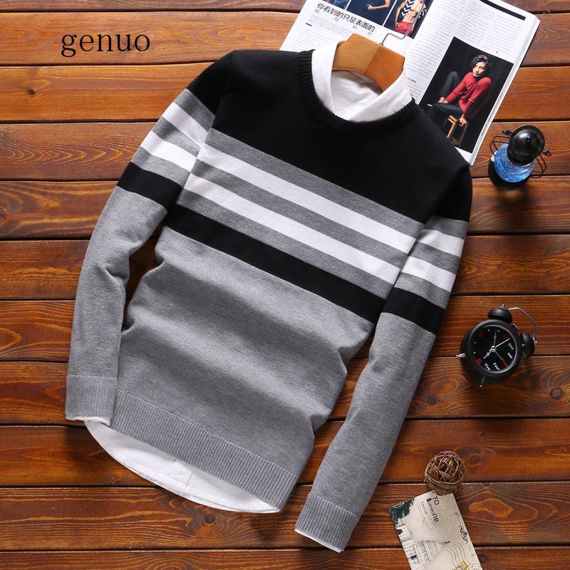 Men's Wool Sweater and Faux Cotton Jacket for Fall/Winter