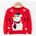 Cartoon Christmas Red Snowman Pullover Sweater | Streetwear