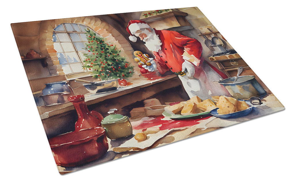 Cookies with Santa Claus Glass Cutting Board