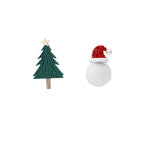 Korean Style Silver Stud Earrings with Christmas Tree