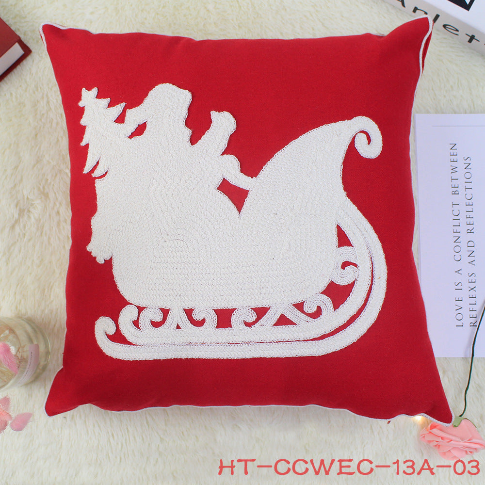 Cotton Canvas Christmas Decorative Pillow Cover Set