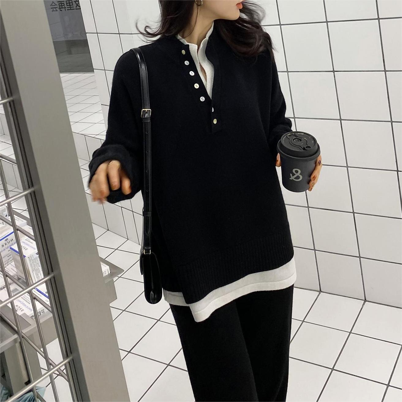 Loose Leisure Pullover Sweater Two-piece Set