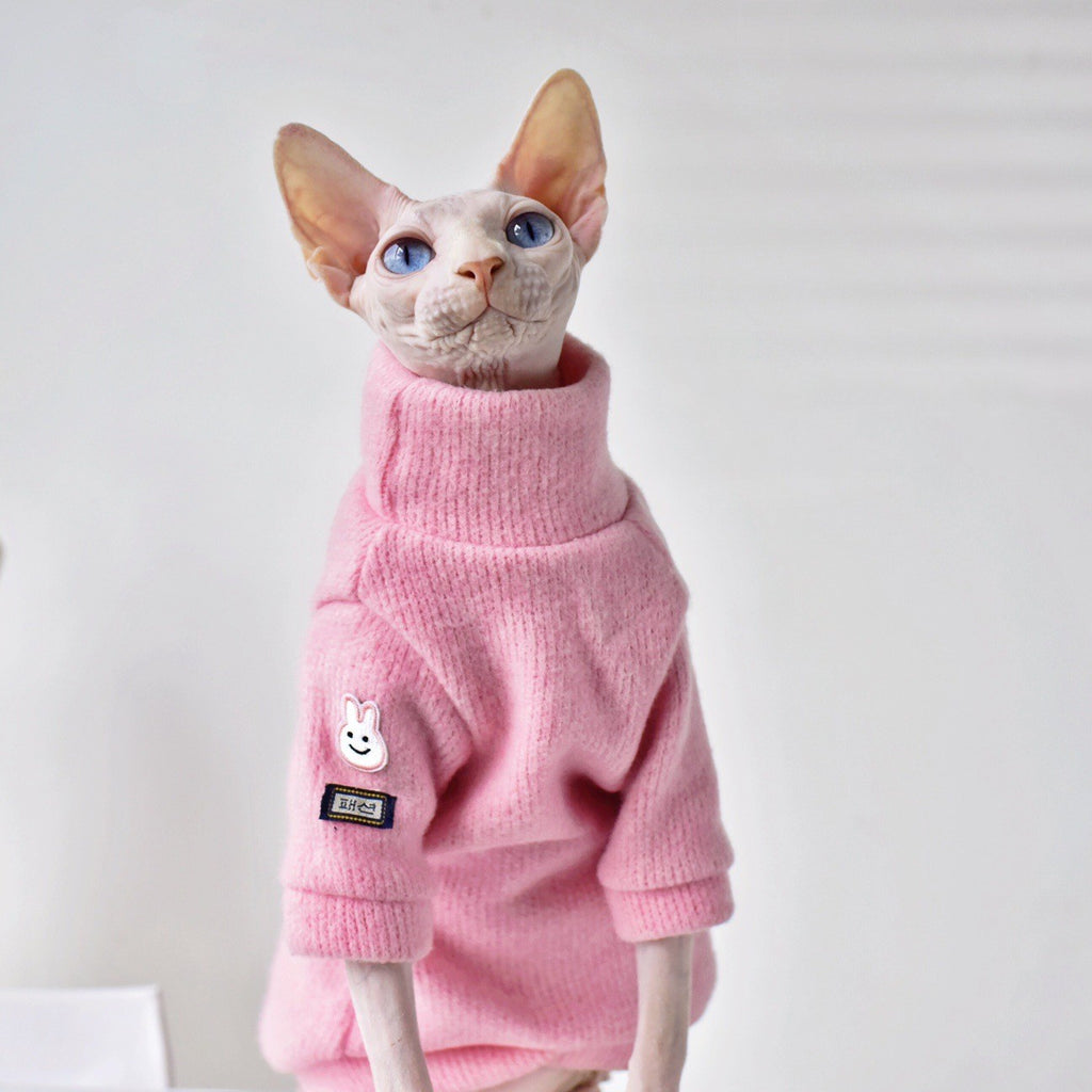 Warm Thickened Coat for Hairless Cats in Winter