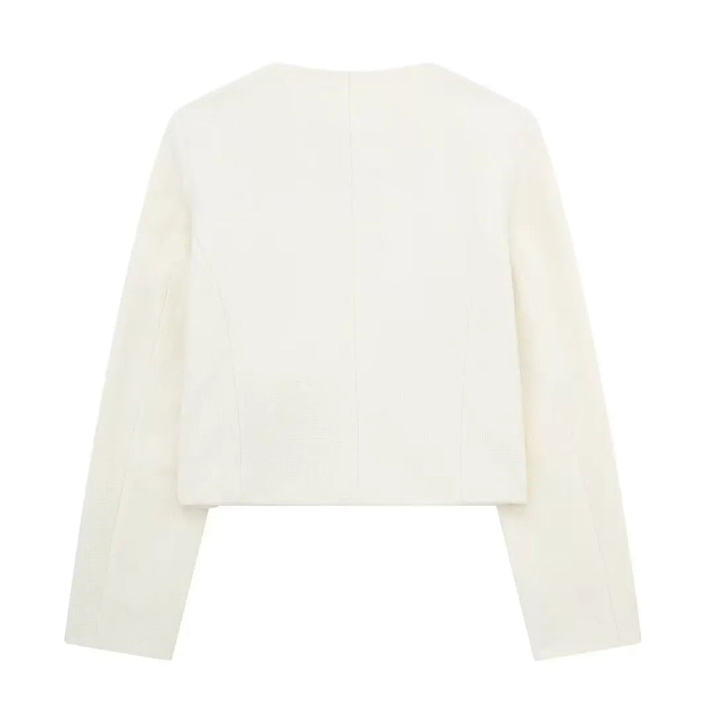 Fashion Casual All-match Flip Trim Short Coat