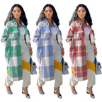 Women's Mid-length Casual Plaid Single-breasted Coat