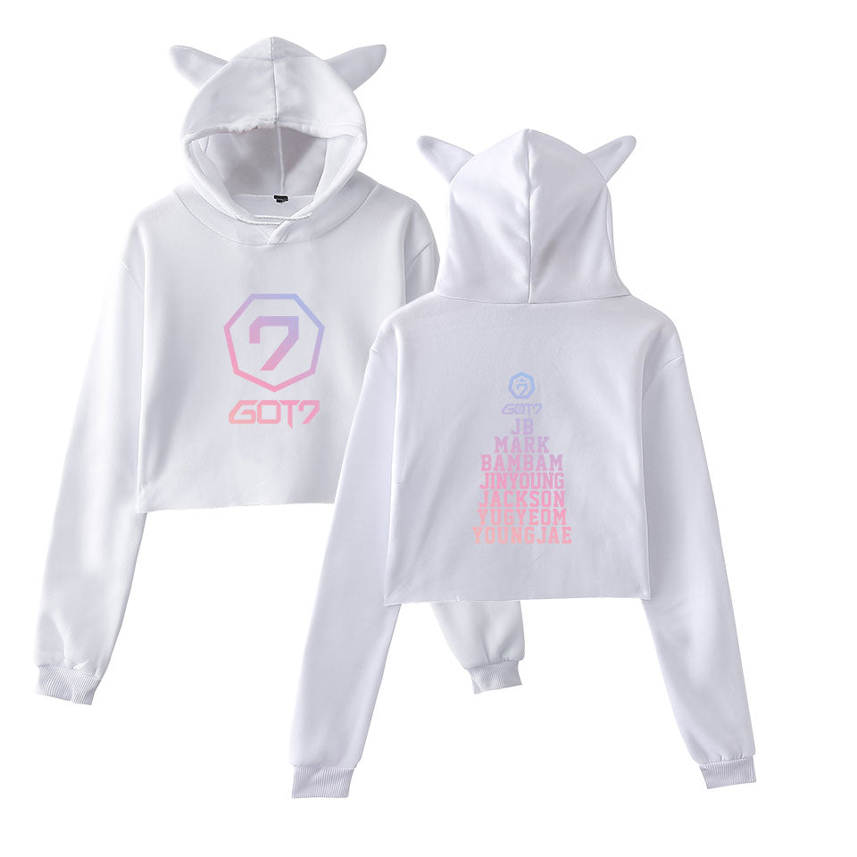 GOT7 Hoodie with Cat Print - Unisex Kpop Style | Streetwear