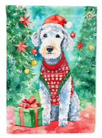 Bedlington Terrier Christmas Garden Flag