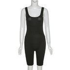 High-Waisted Athletic Bodysuit Shorts for Women