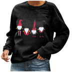 Christmas Tree Snowman Long Sleeve Sweatshirt for Women | Streetwear