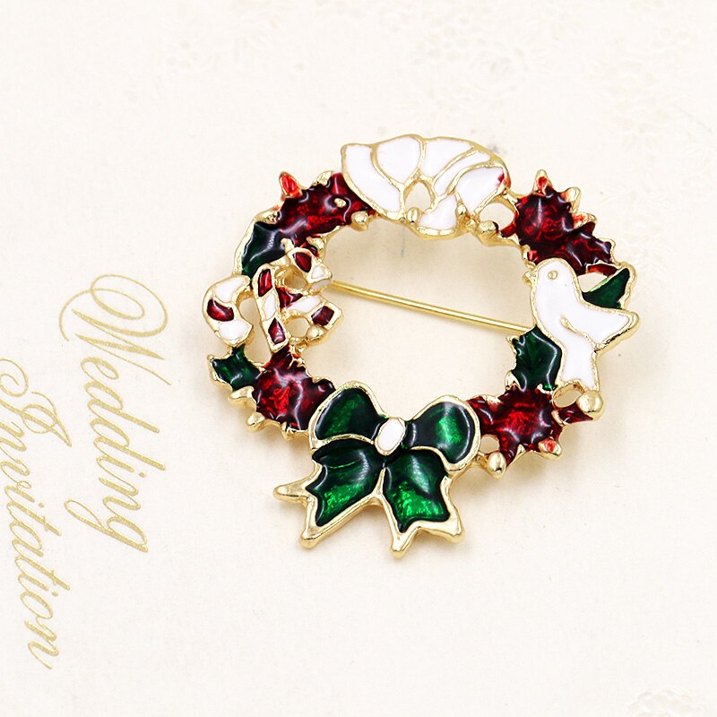 High-Quality Cartoon Christmas Brooch Set
