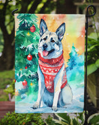 Norwegian Elkhound Christmas Garden Flag