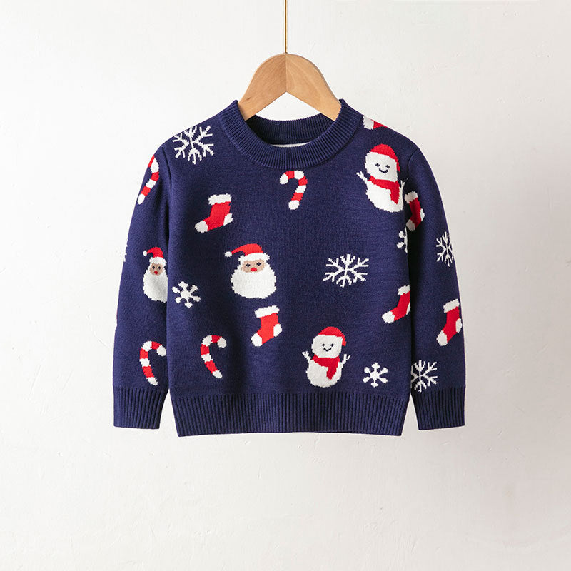 Children's Cartoon Christmas Sweater for Ages 3-8