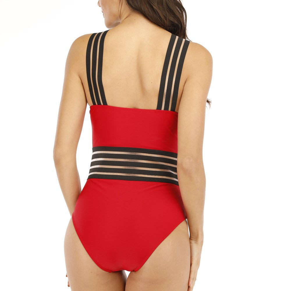 Bikini Swimsuit with Tie Design (One-Piece)