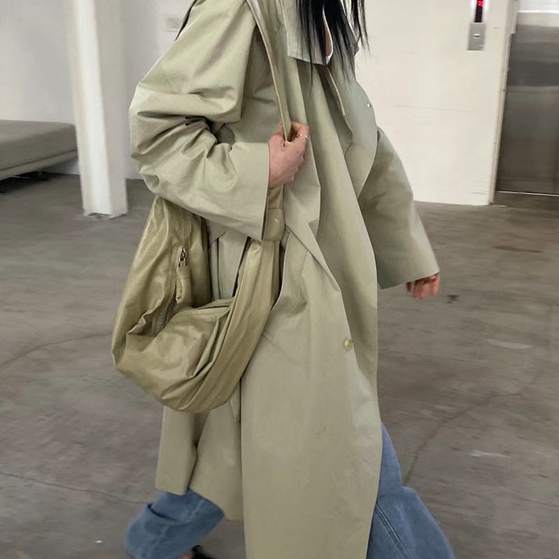 Women's Fashionable Lapel Trench Coat