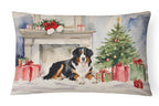 Bernese Mountain Dog Christmas Throw Pillow
