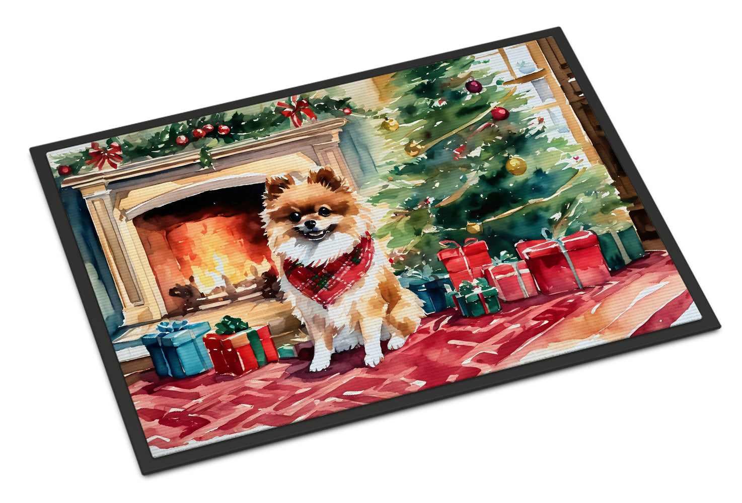 Pomeranian Cozy Christmas Doormat