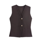 Fashionable Knitted Vest Women's Sweater Cardigan