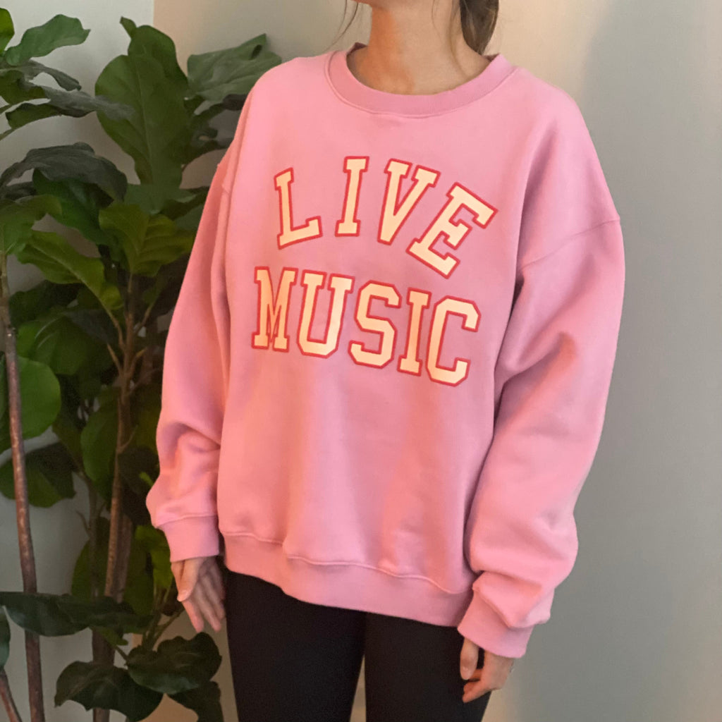Live Music Lover Oversized Sweatshirt | Streetwear