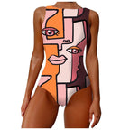 2022 Women's Irregular Print Anime Bikini Swimsuit