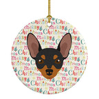 Prague Ratter Merry Christmas Ceramic Ornament