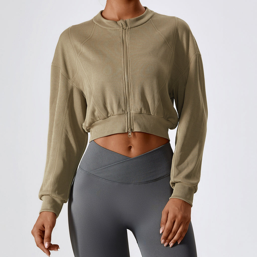 Double Zipper Loose Long Sleeve Sweatshirt Coat | Streetwear