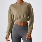 Double Zipper Loose Long Sleeve Sweatshirt Coat | Streetwear