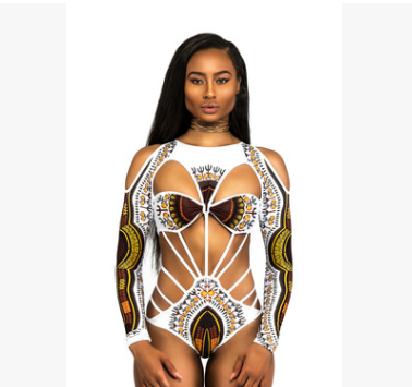 African Digital Print One-Piece Swimsuit & Bikini