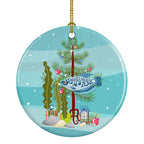 Opaline Gourami Merry Christmas Ceramic Ornament