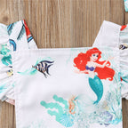 Mermaid Pattern Baby Bodysuit with Headband (Bulk)