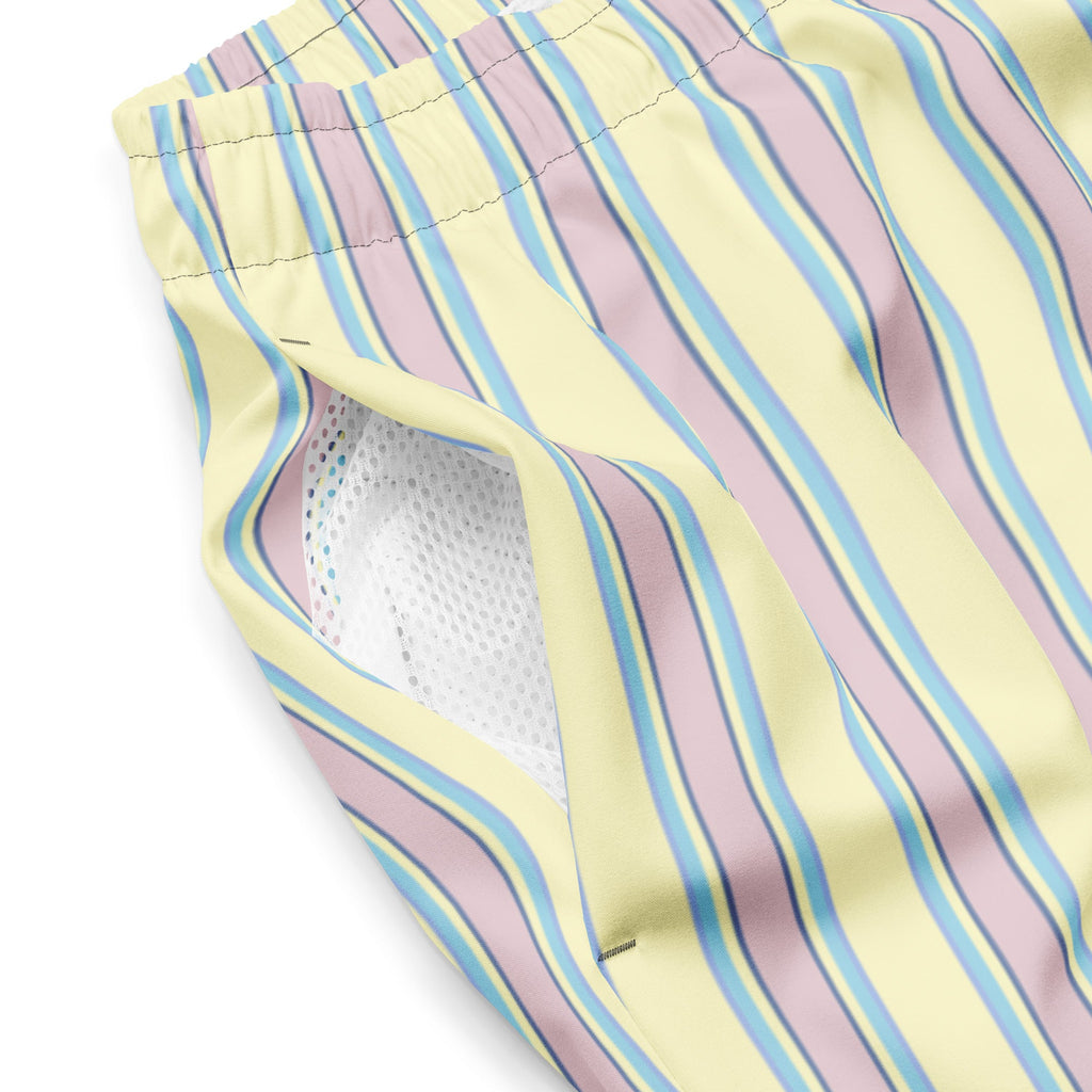 Men's Striped Swim Trunks