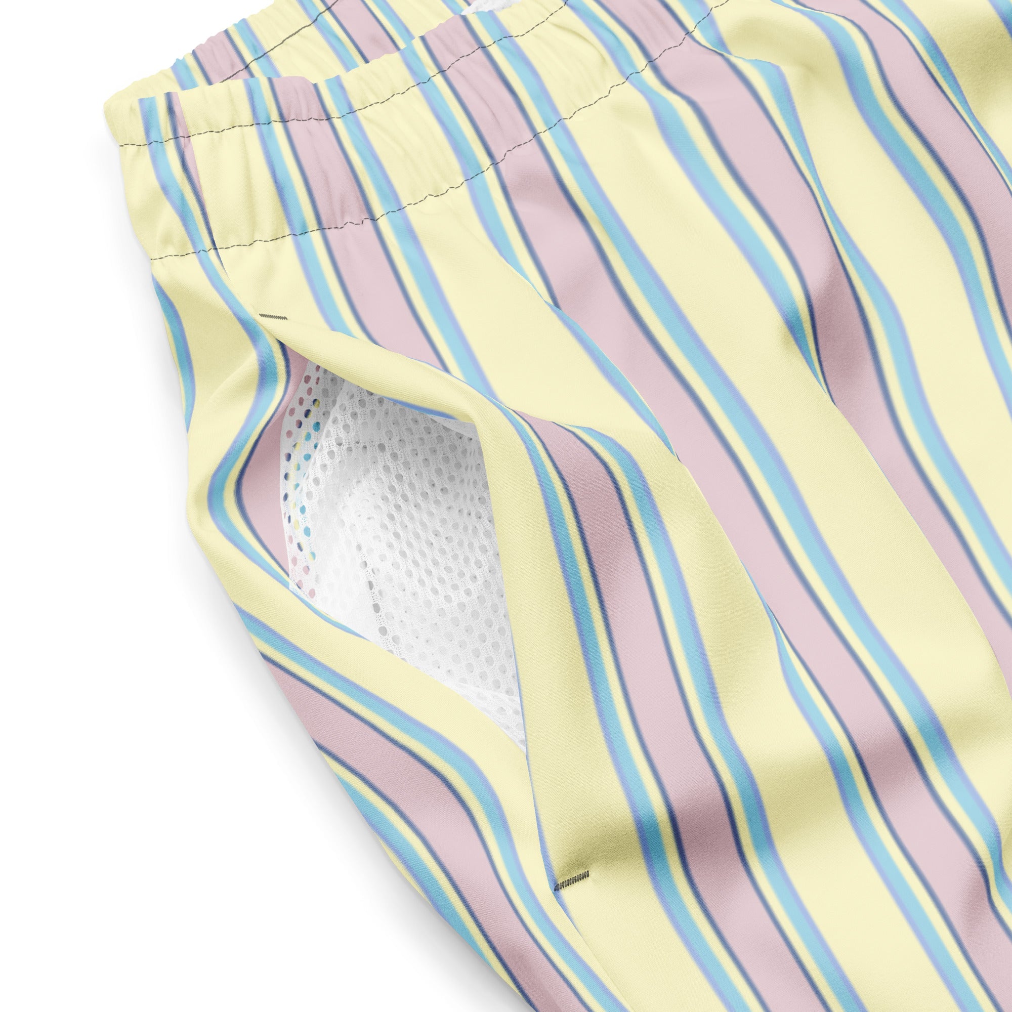 Men's Striped Swim Trunks