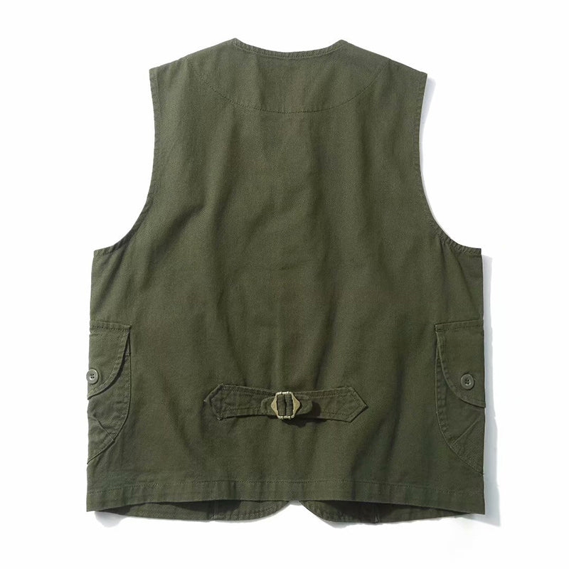 Men's Multi-pocket Retro Casual Vest Jacket Top