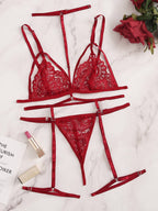 Lingerie Set with Neck and Leg Rings, Wholesale 1732