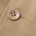 Elegant British Men's Mid-Length Double-Breasted Coat