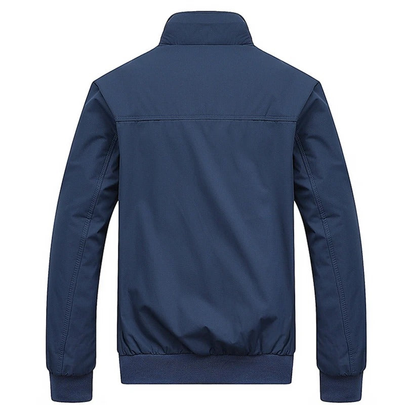 Men's Slim Solid Color Baseball Jersey Jacket
