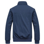 Men's Slim Solid Color Baseball Jersey Jacket