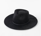 Ribbon Bow Casual Crown Wool Jazz Hat | Embroidered Cap
