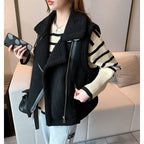 Vintage Fleece Women's Sleeveless Waistcoat Jacket