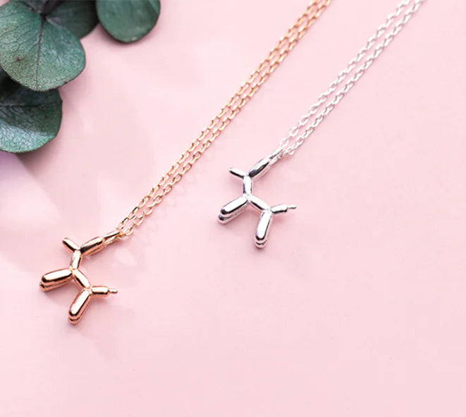 Silver Dog Pendant Necklace - Cute Animal Design | Jewelry