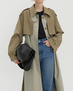 Contrast Stitching Lapel Jacket for Unique Style
