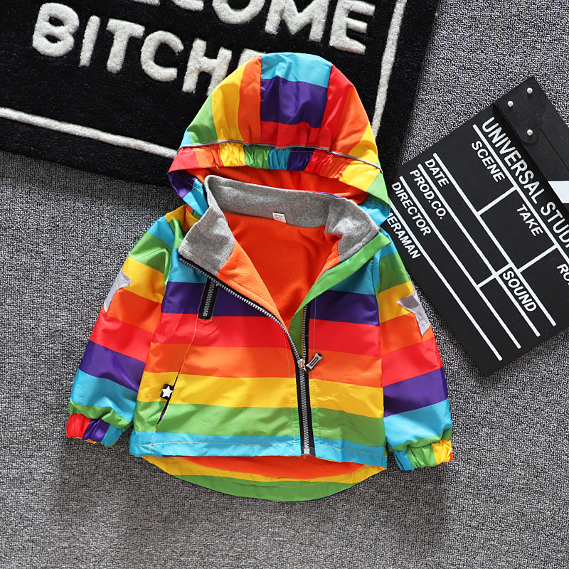 Kids Rainbow Hooded Jacket