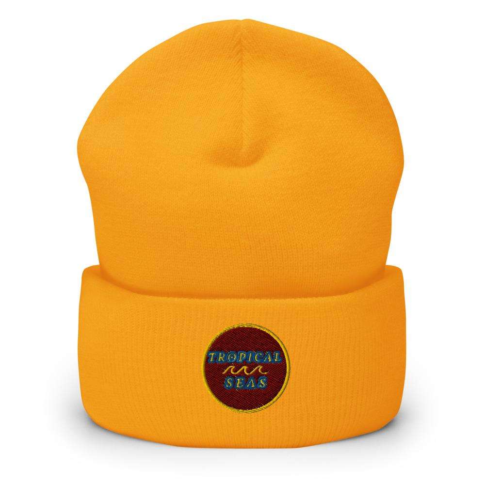 Tropical Maroon Beanie | Embroidered Cap