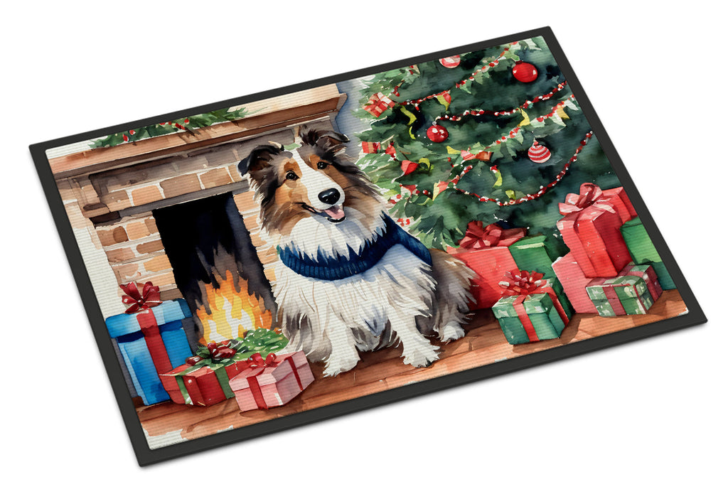 Sheltie Cozy Christmas Doormat